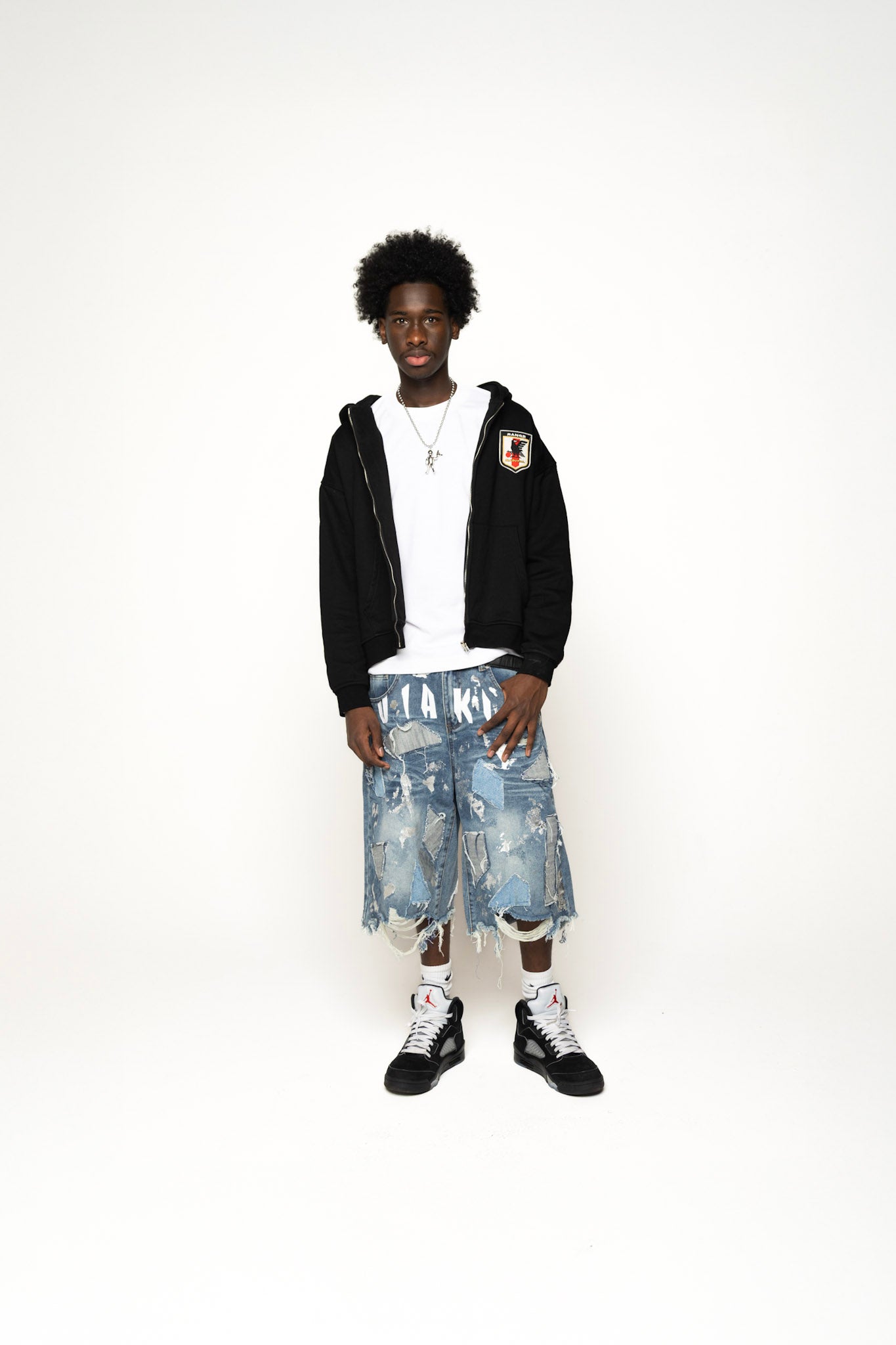 Bleu Static Jorts