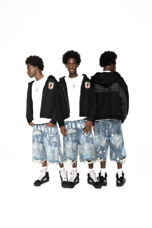 Bleu Static Jorts